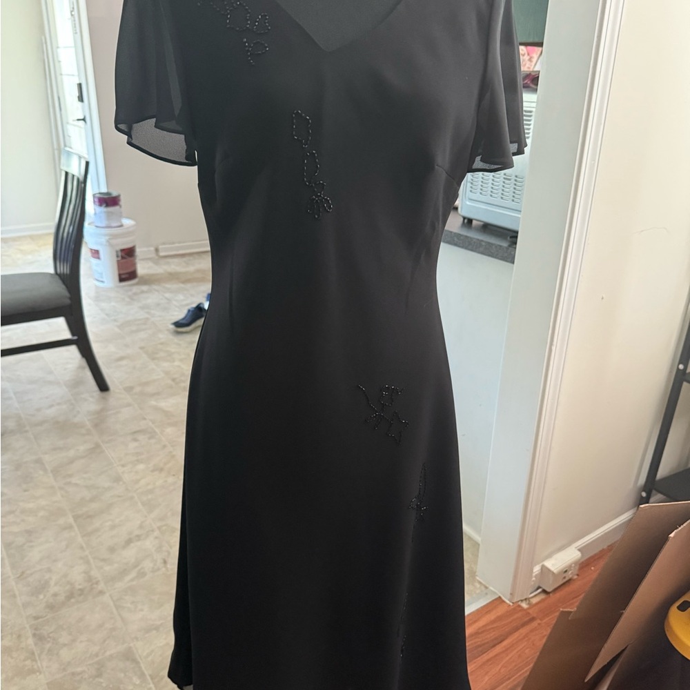 Donna Morgan Black Midi Dress